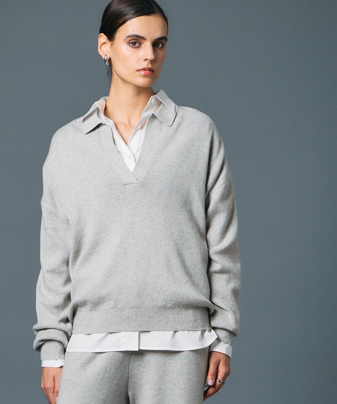 N.O.R.C コットンカシミヤスキッパーニット_sub_8