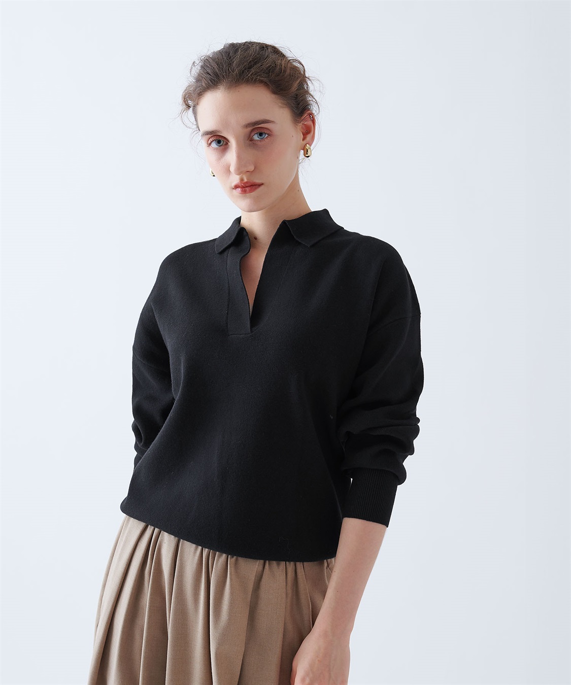 N.O.R.C コットンカシミヤスキッパーニット_sub_10