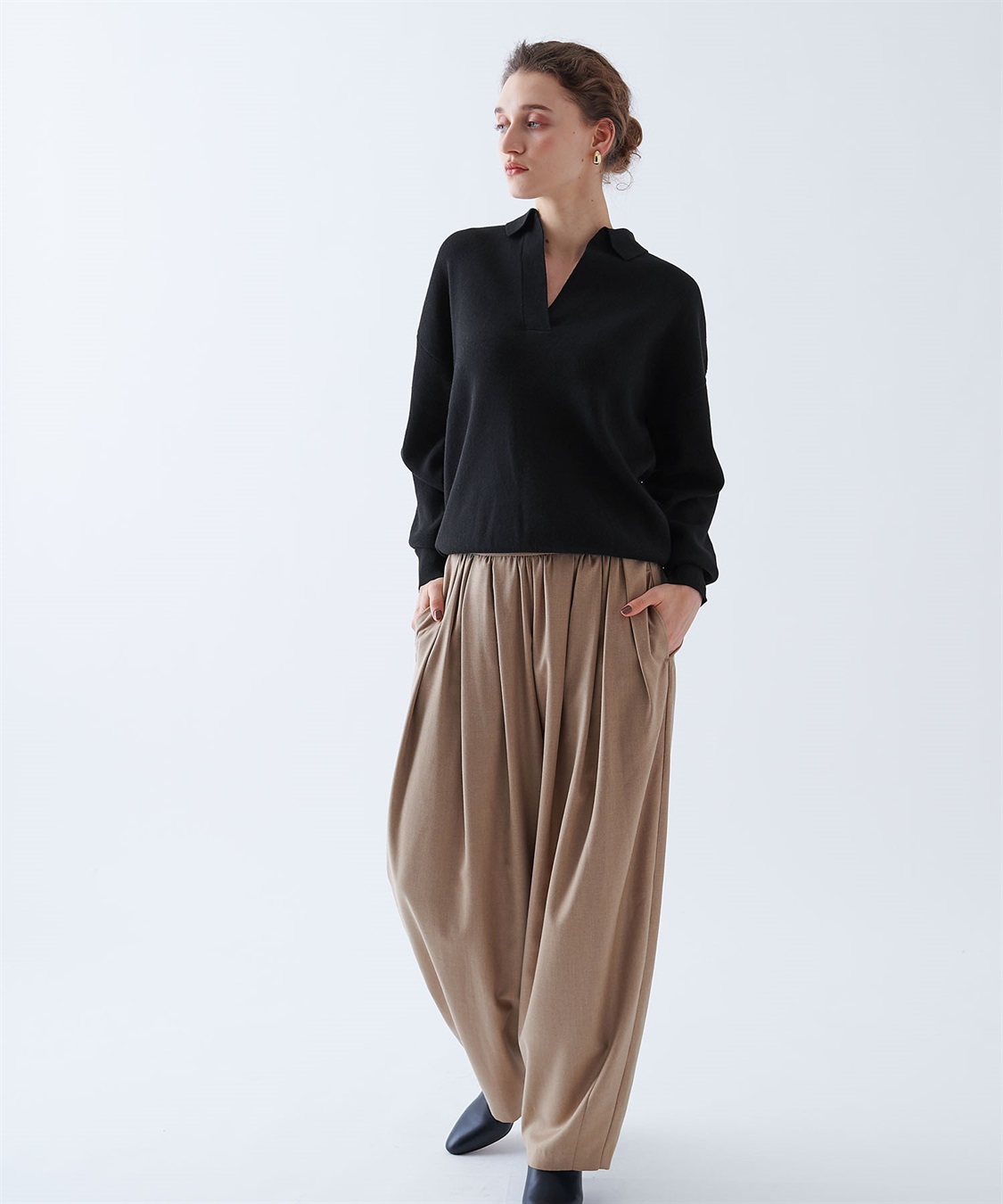 N.O.R.C コットンカシミヤスキッパーニット_sub_12