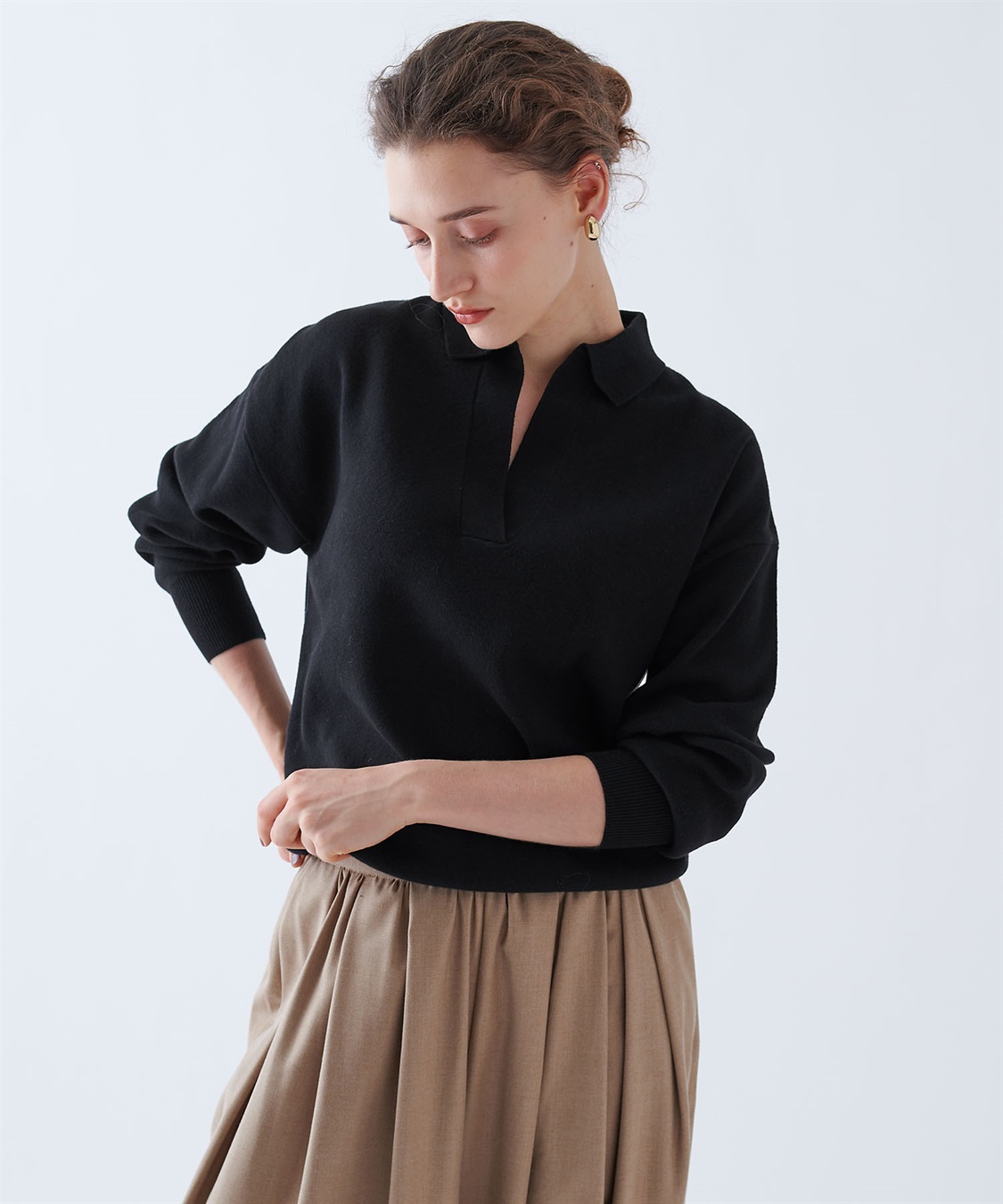 N.O.R.C コットンカシミヤスキッパーニット_sub_13