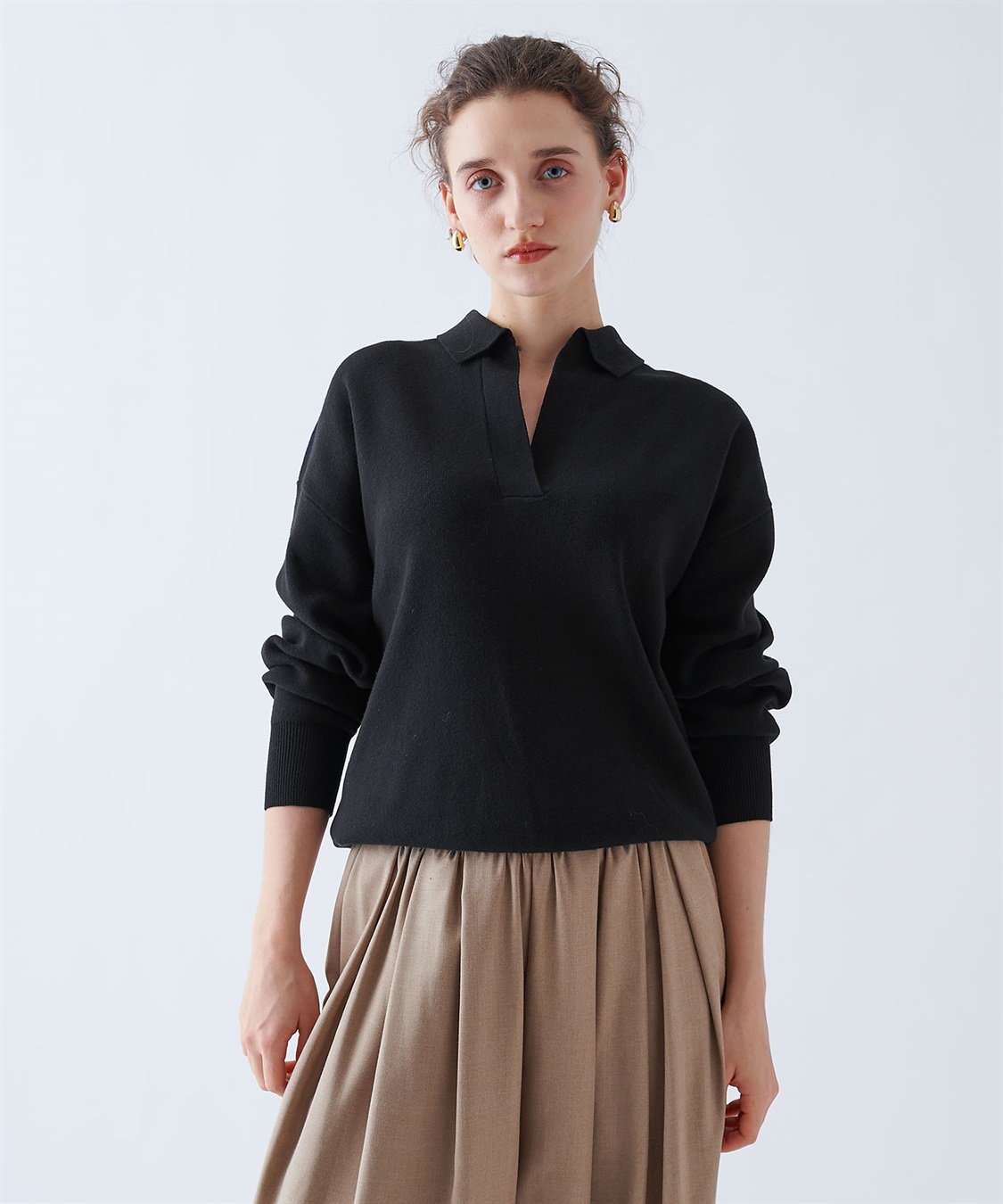 N.O.R.C コットンカシミヤスキッパーニット_sub_16