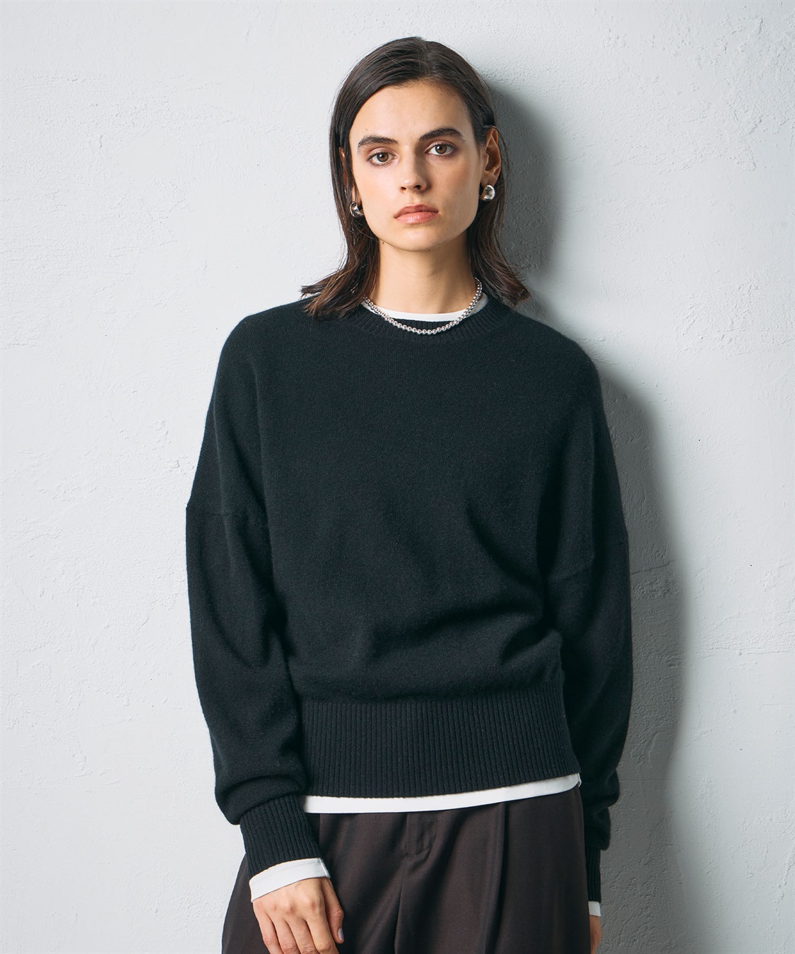 N.O.R.C 【CASHMERE100%】カシミヤクルーネックニット_sub_1