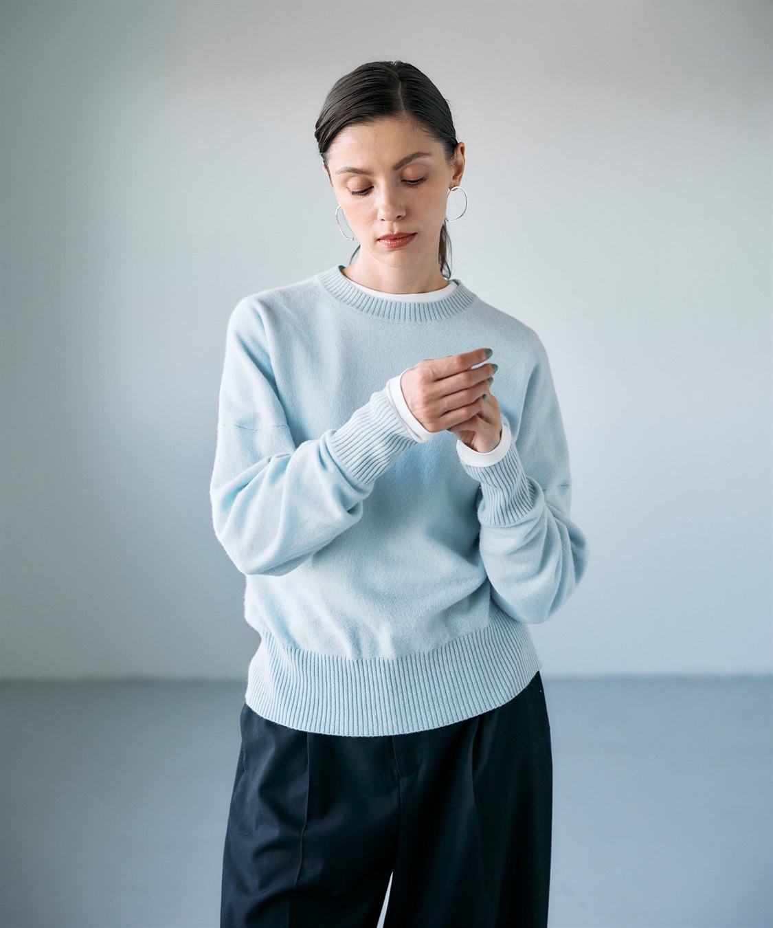 N.O.R.C 【CASHMERE100%】カシミヤクルーネックニット_sub_5