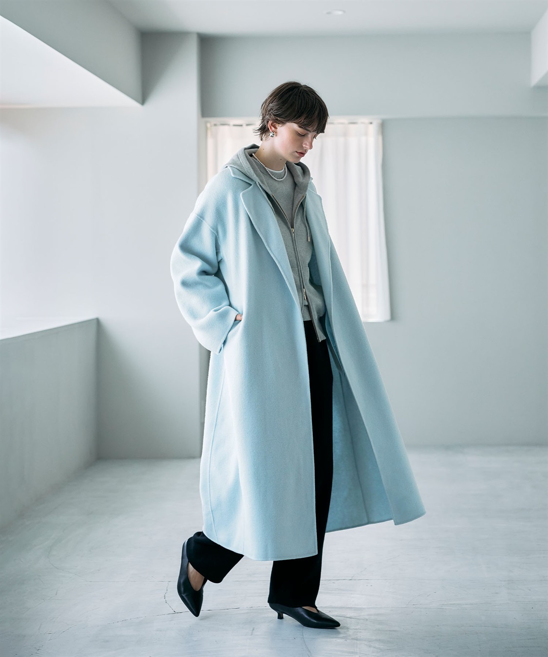 N.O.R.C ウールメルトンロングリバーコート_sub_4