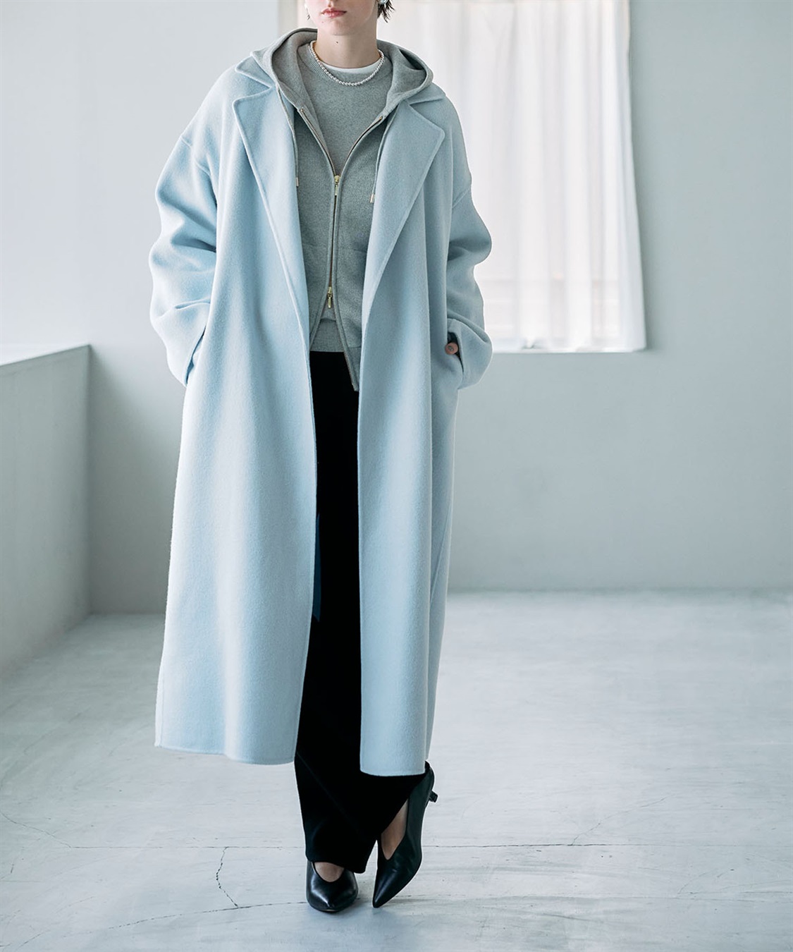 N.O.R.C ウールメルトンロングリバーコート_sub_5