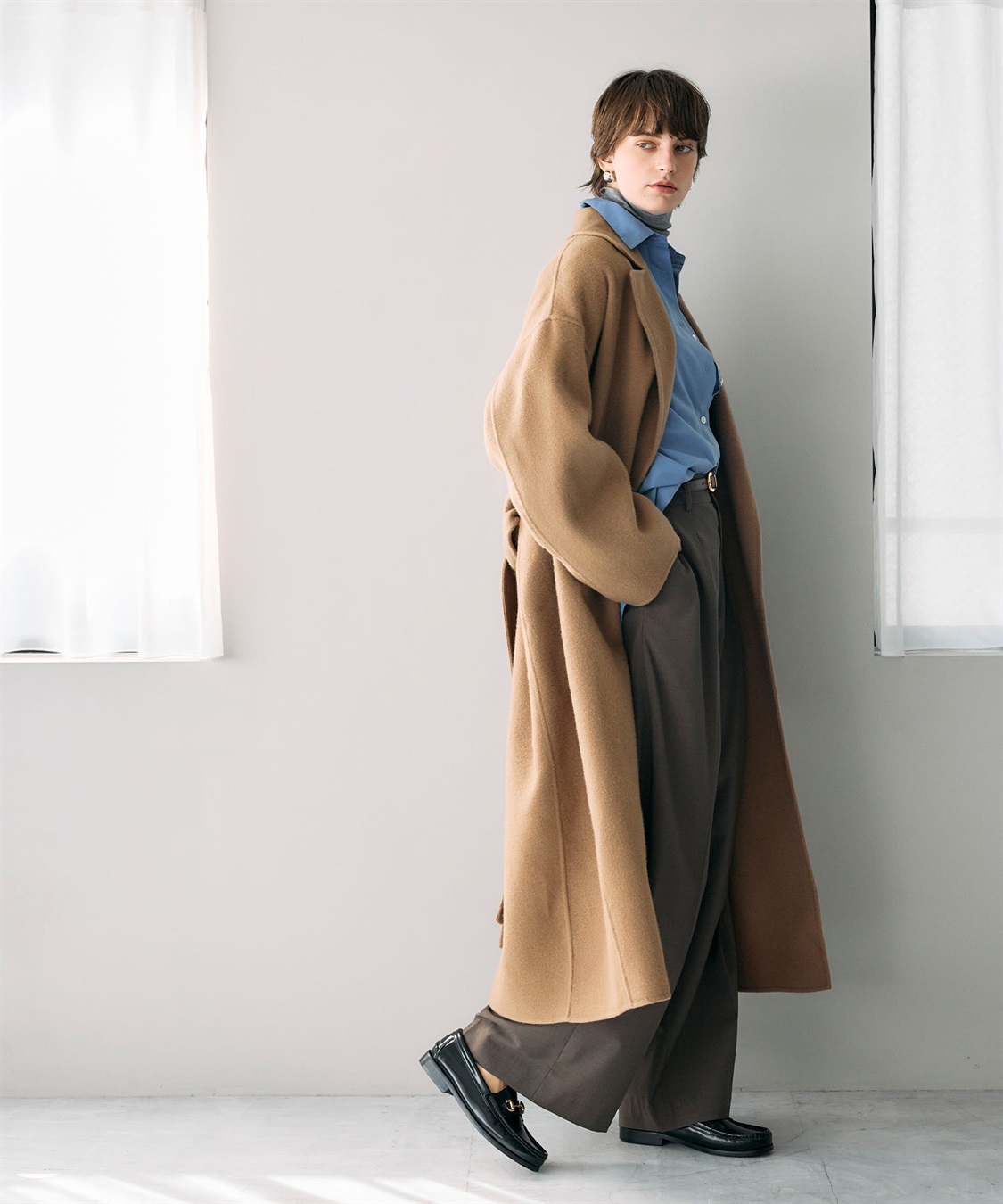 N.O.R.C ウールメルトンロングリバーコート_sub_7