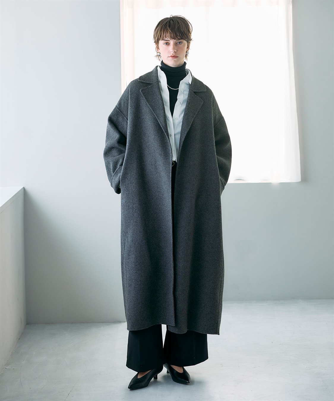 N.O.R.C ウールメルトンロングリバーコート_sub_14