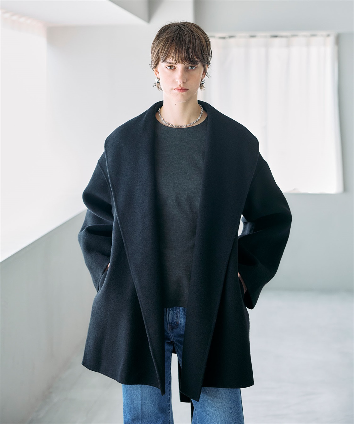 N.O.R.C ウールメルトンミドルリバーコート_sub_11