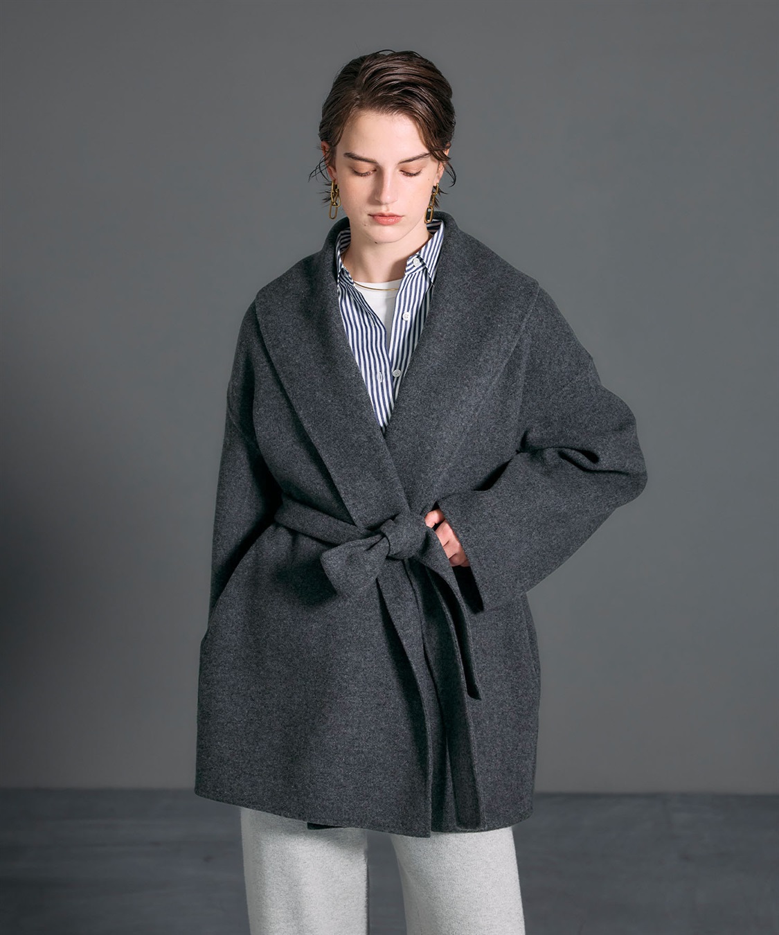 N.O.R.C ウールメルトンミドルリバーコート_sub_15