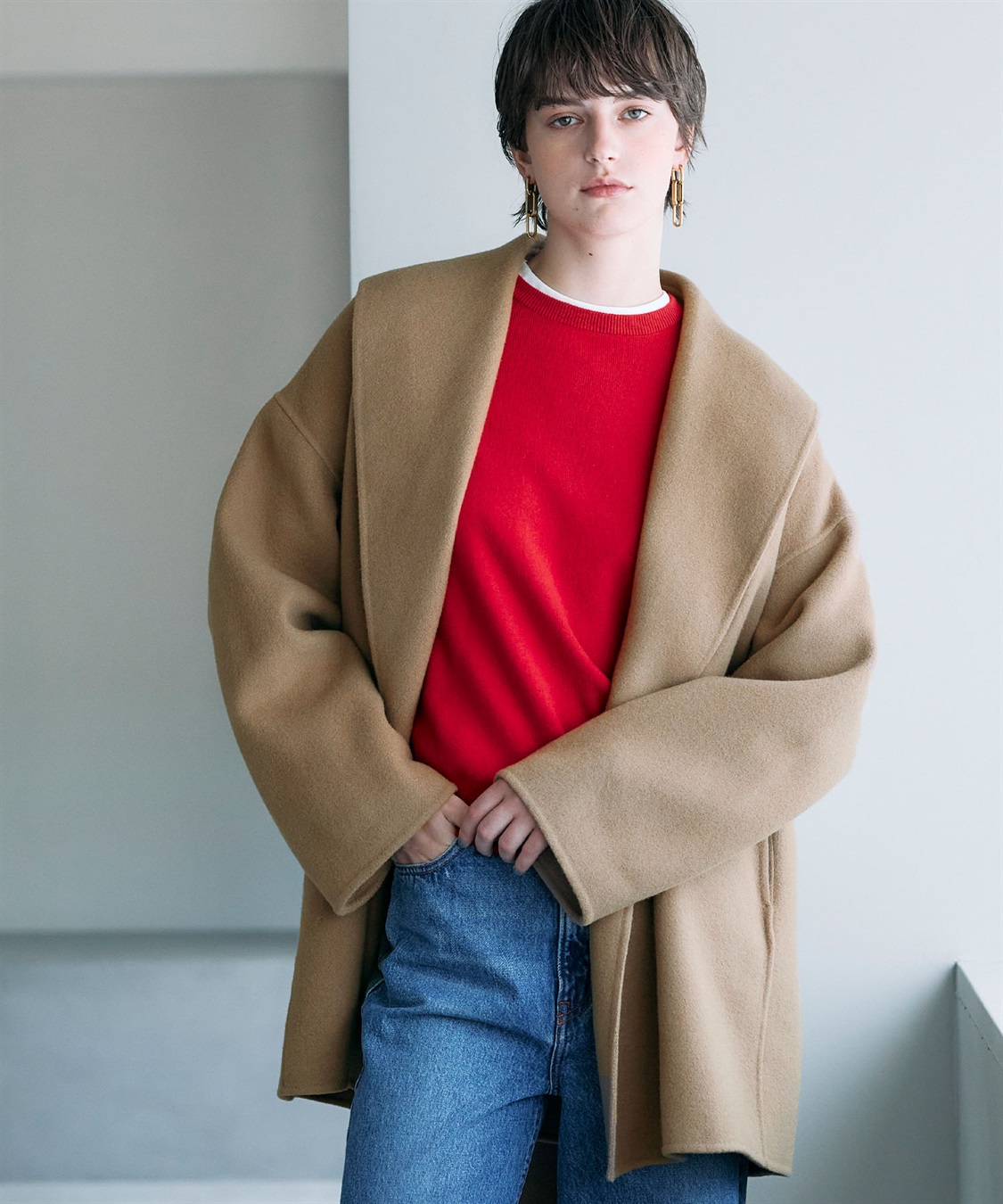 N.O.R.C ウールメルトンミドルリバーコート_sub_16