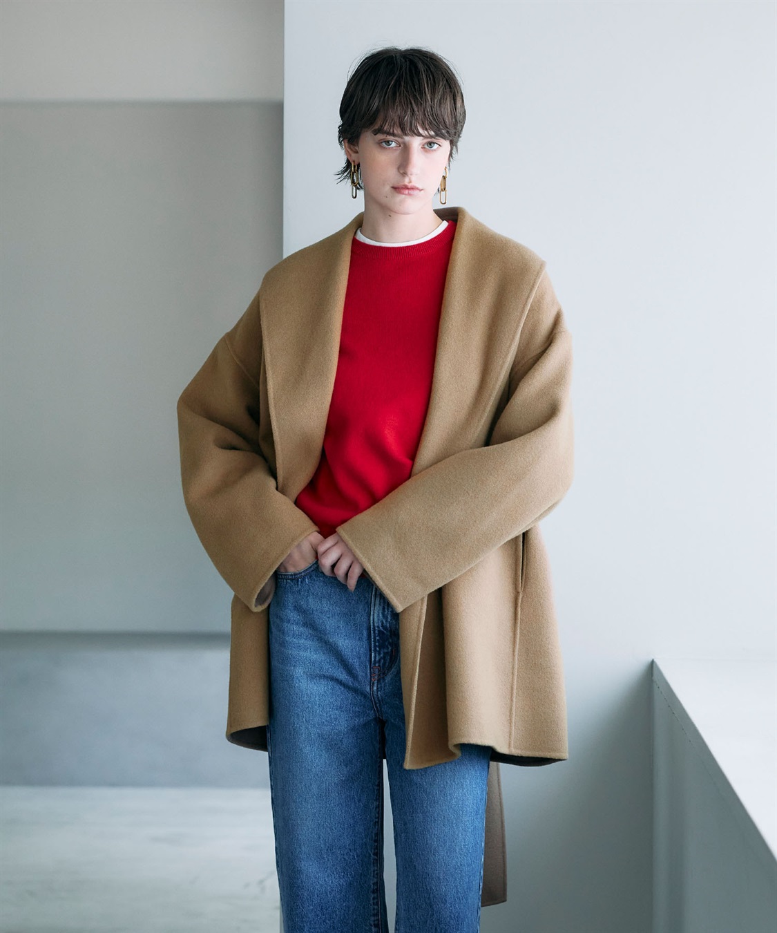 N.O.R.C ウールメルトンミドルリバーコート_sub_18