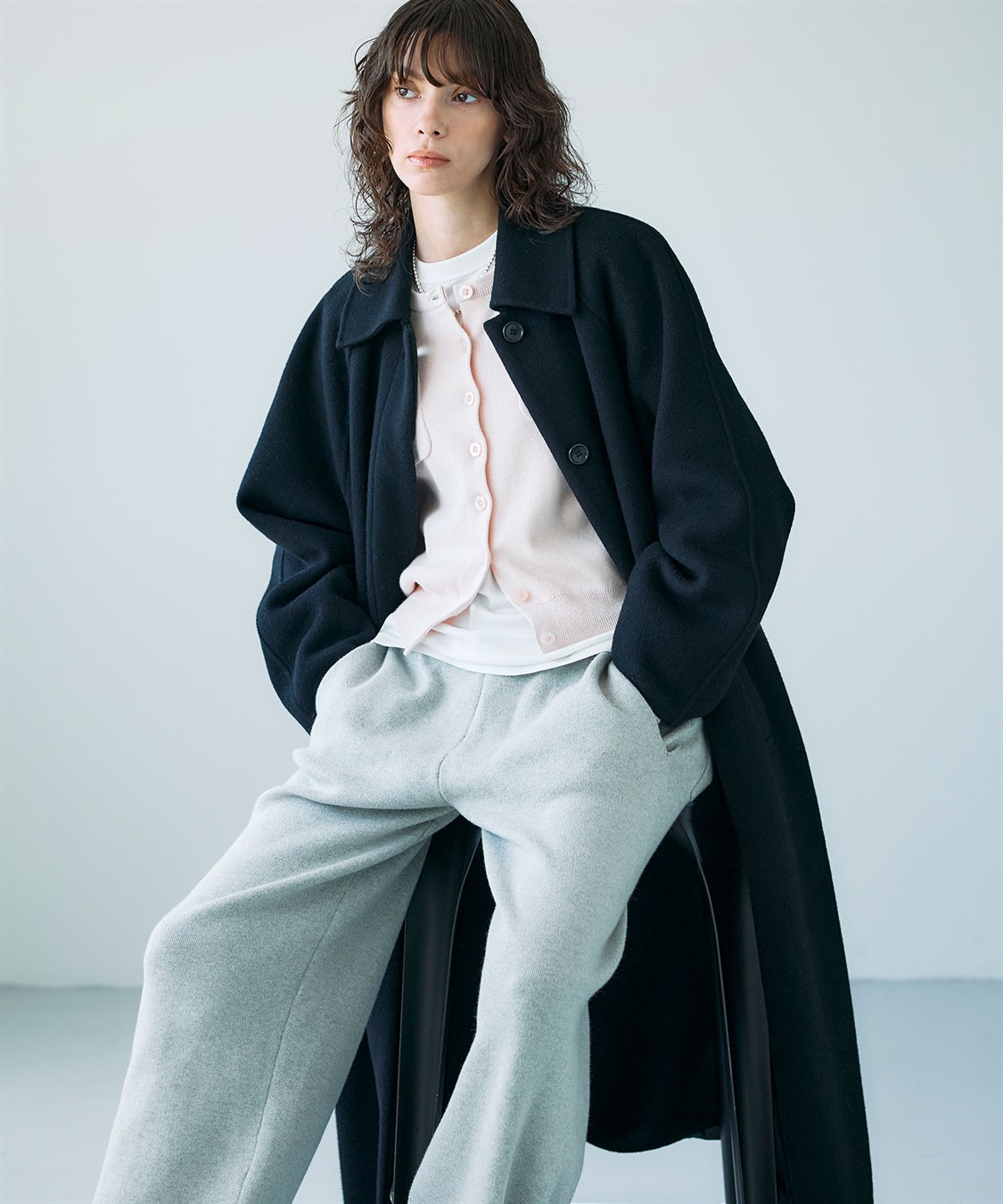 N.O.R.C ウールメルトンステンカラーリバーコート_sub_5