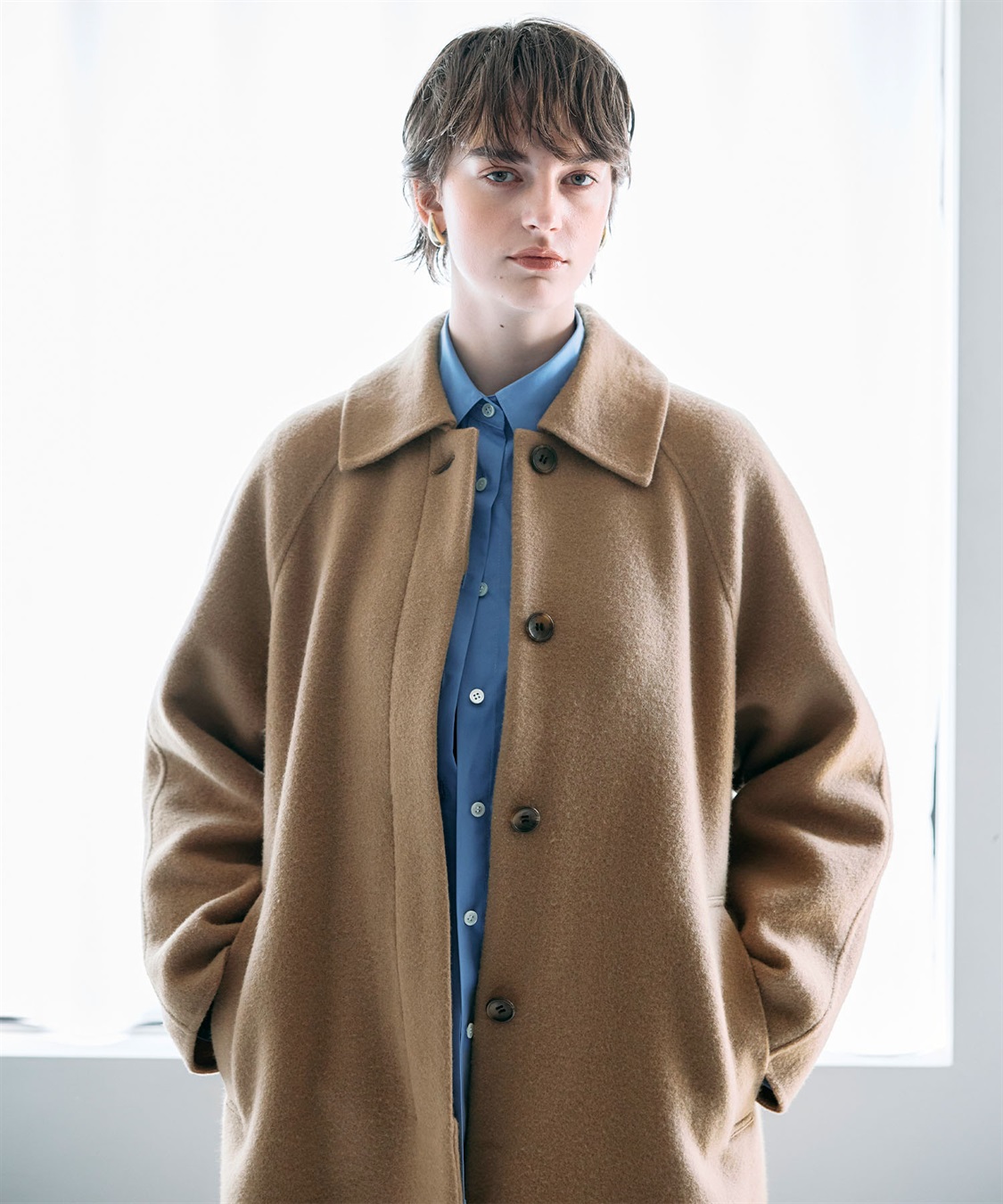 N.O.R.C ウールメルトンステンカラーリバーコート_sub_11