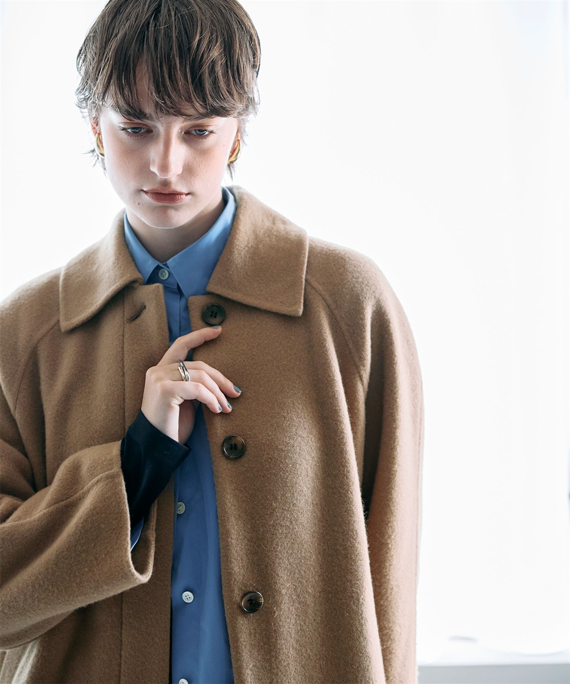 N.O.R.C ウールメルトンステンカラーリバーコート_sub_12