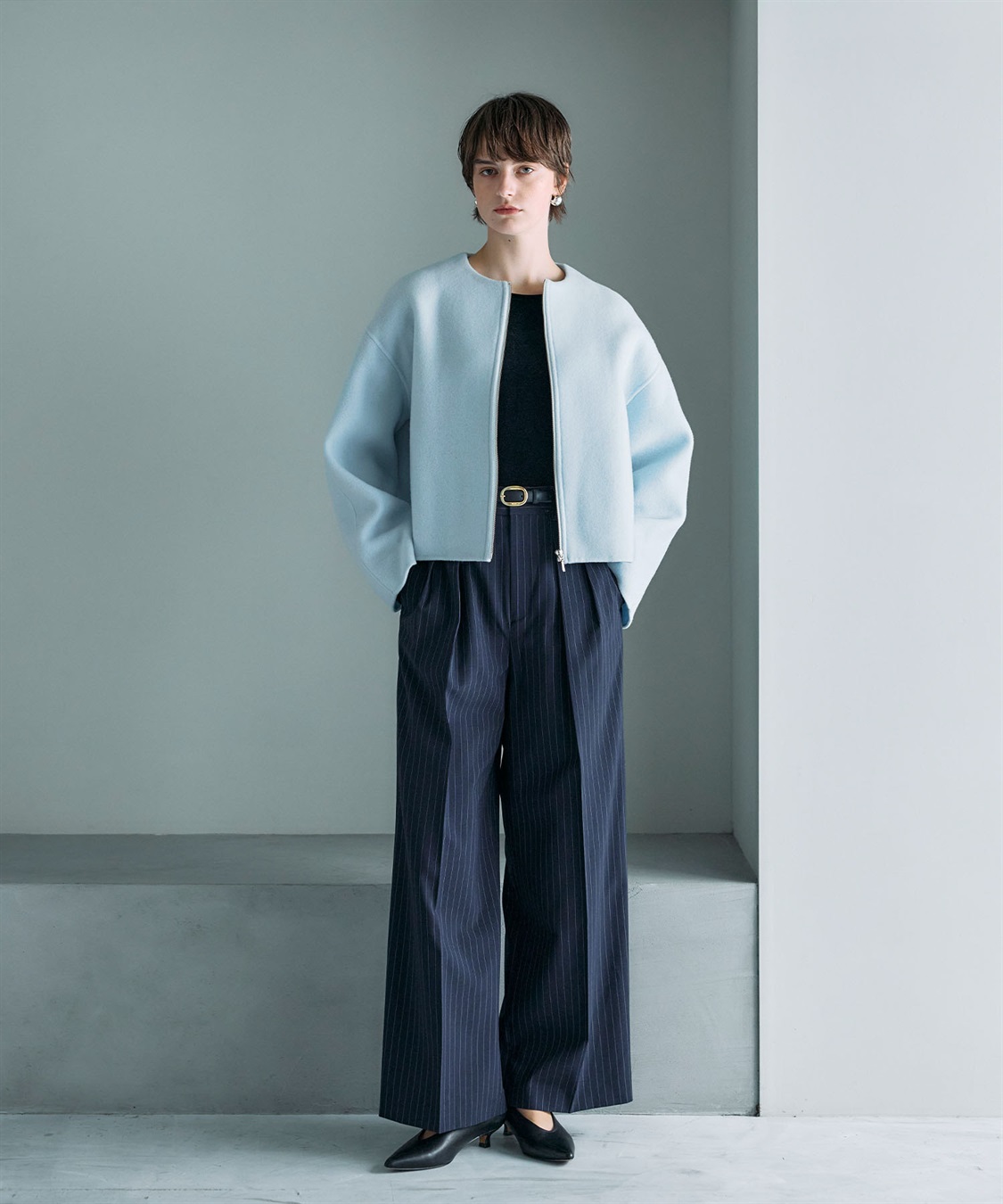 N.O.R.C ウールメルトンショートジップリバーコート_sub_6