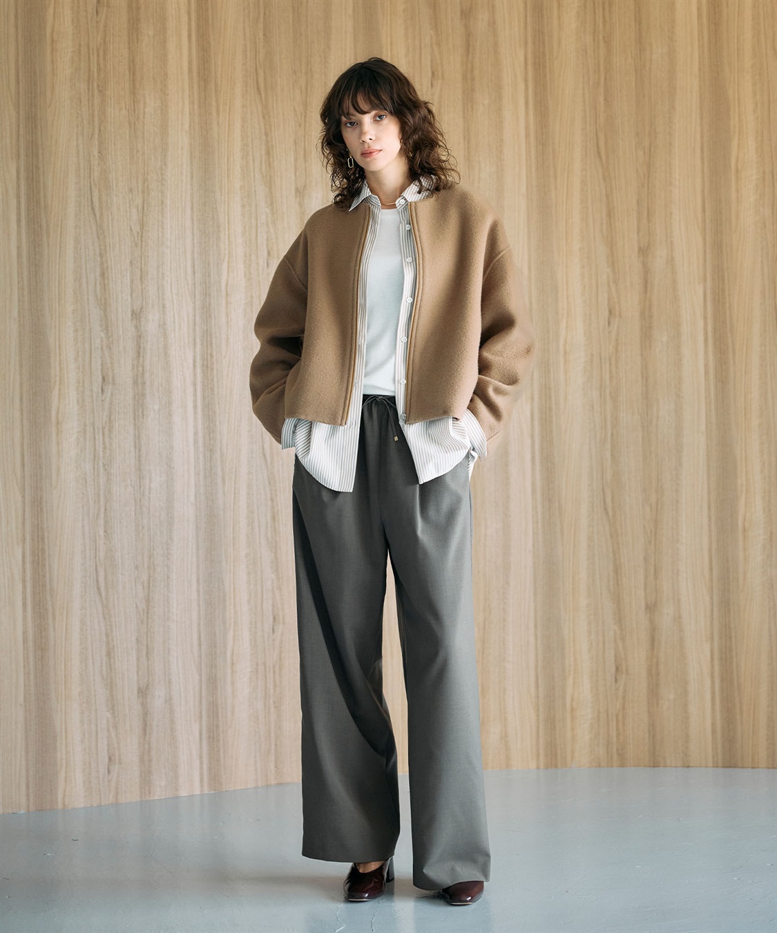 N.O.R.C ウールメルトンショートジップリバーコート_sub_9