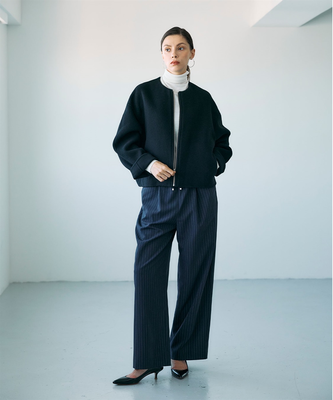 N.O.R.C ウールメルトンショートジップリバーコート_sub_14