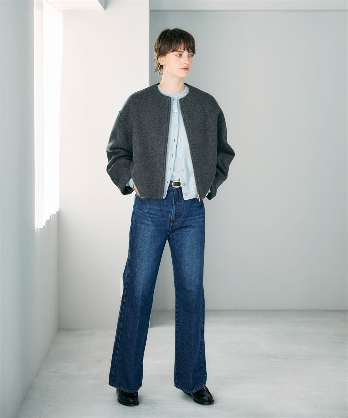 N.O.R.C ウールメルトンショートジップリバーコート_sub_16