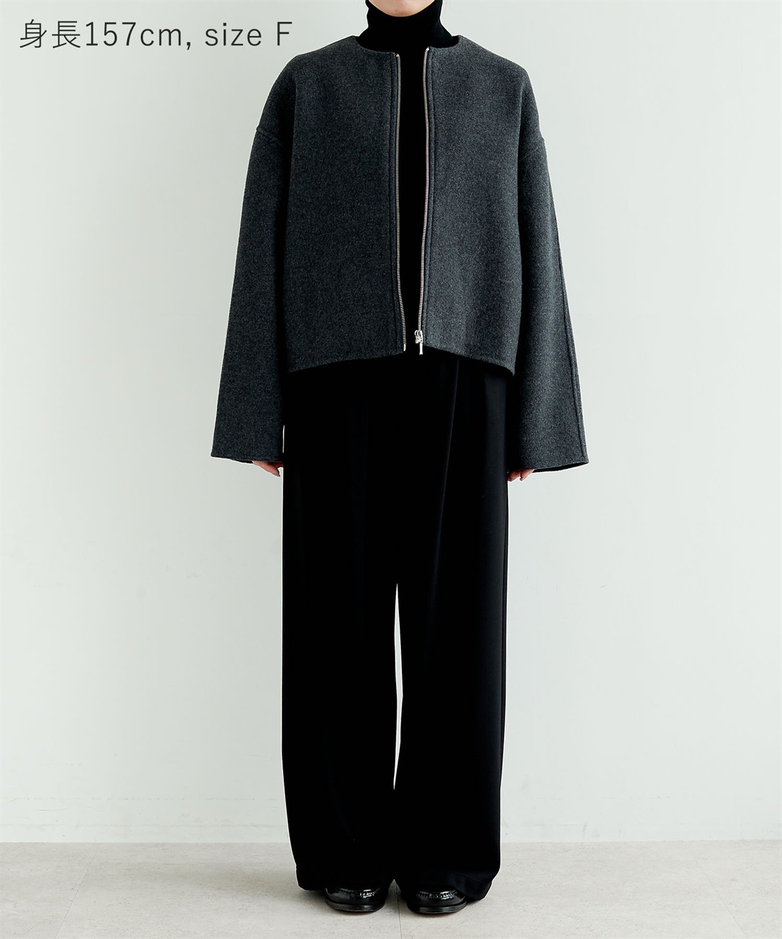 N.O.R.C ウールメルトンショートジップリバーコート_sub_20