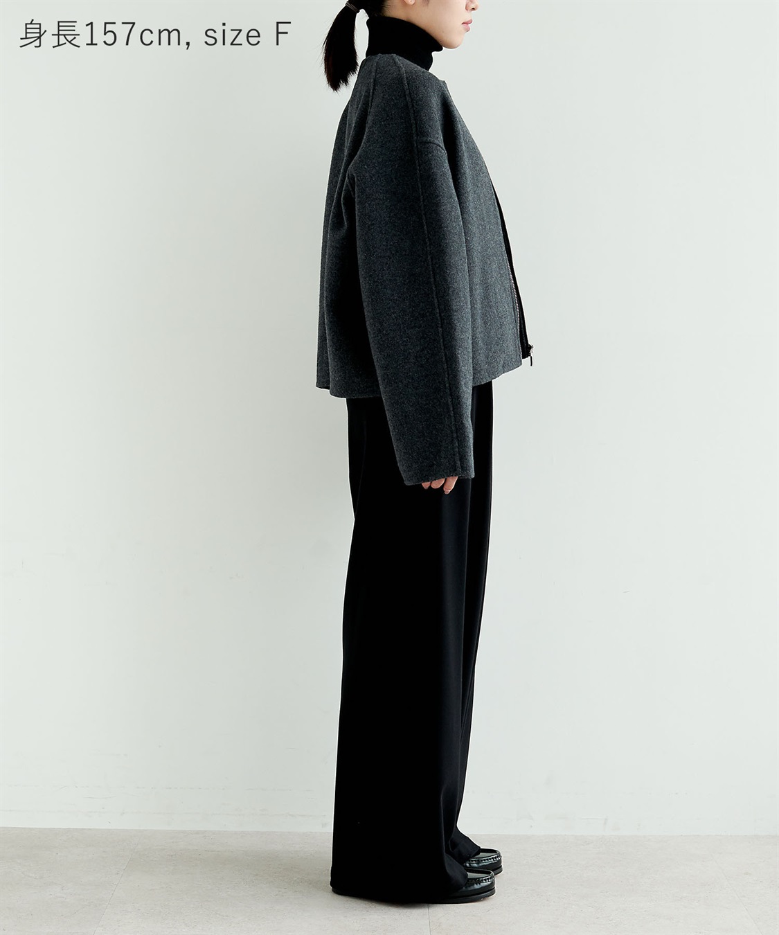 N.O.R.C ウールメルトンショートジップリバーコート_sub_21