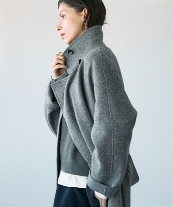 N.O.R.C <PRE ORDER 10%OFF>ジーロンウールシルクネップリバーコート_subthumb_4