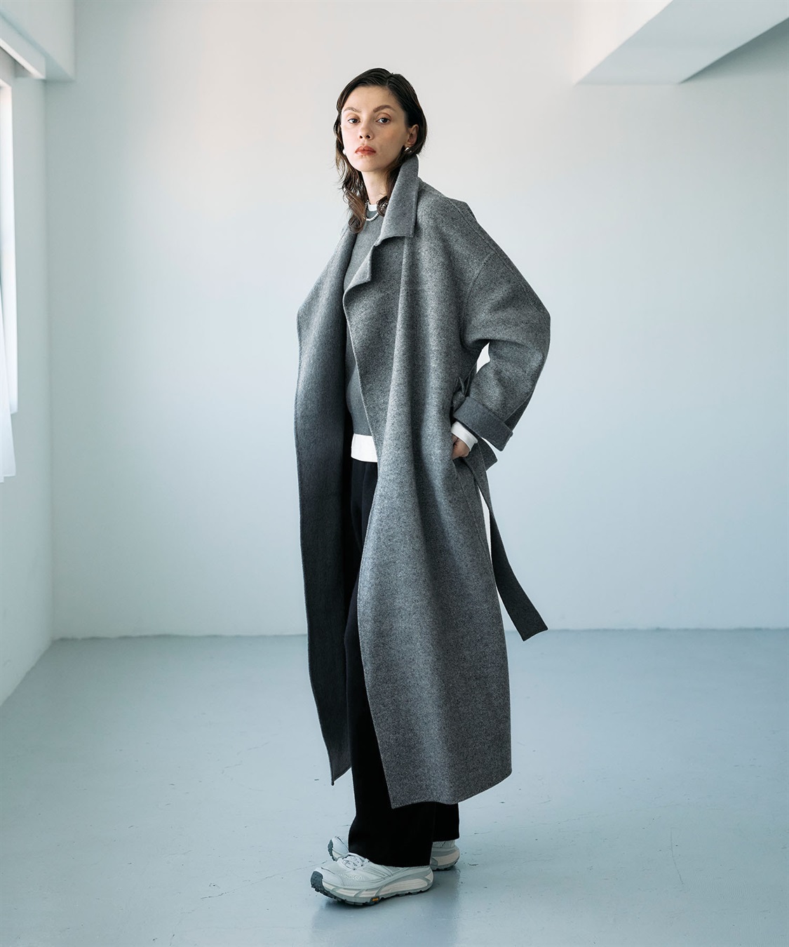 N.O.R.C ジーロンウールシルクネップリバーコート_sub_5