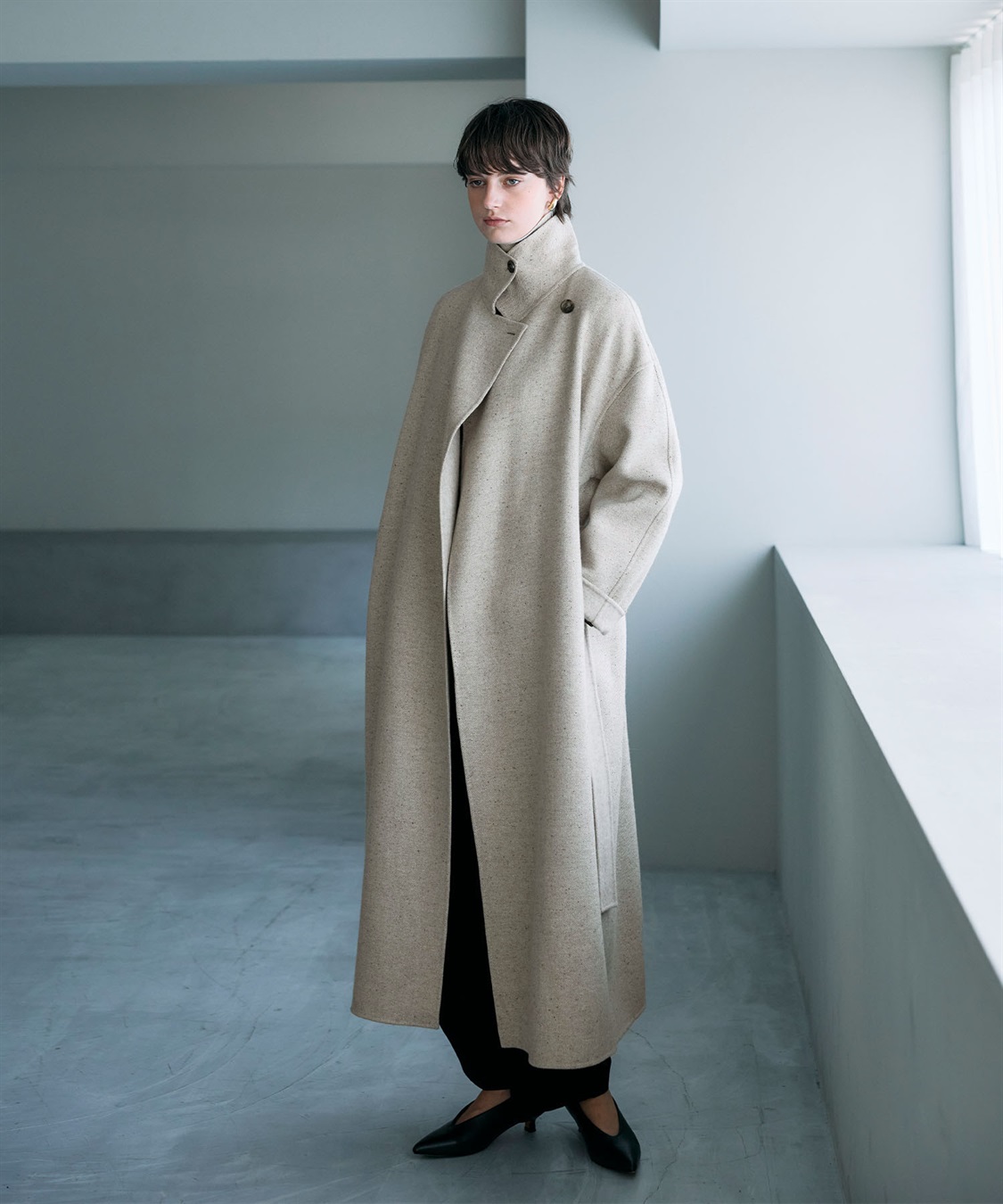 N.O.R.C ジーロンウールシルクネップリバーコート_sub_11