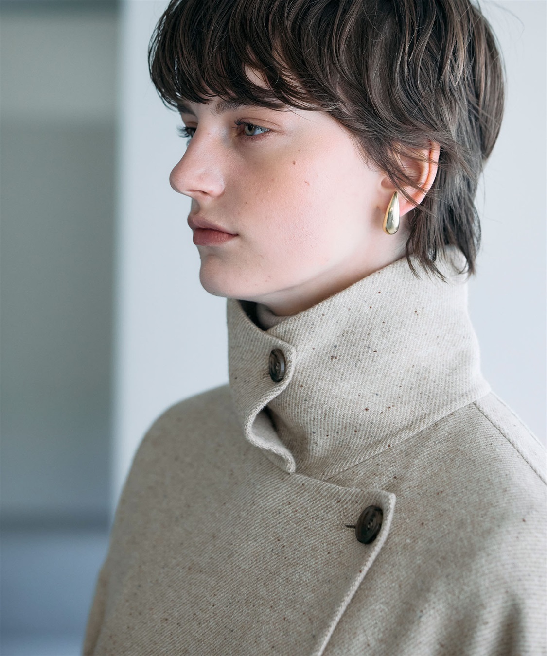 N.O.R.C ジーロンウールシルクネップリバーコート_sub_15