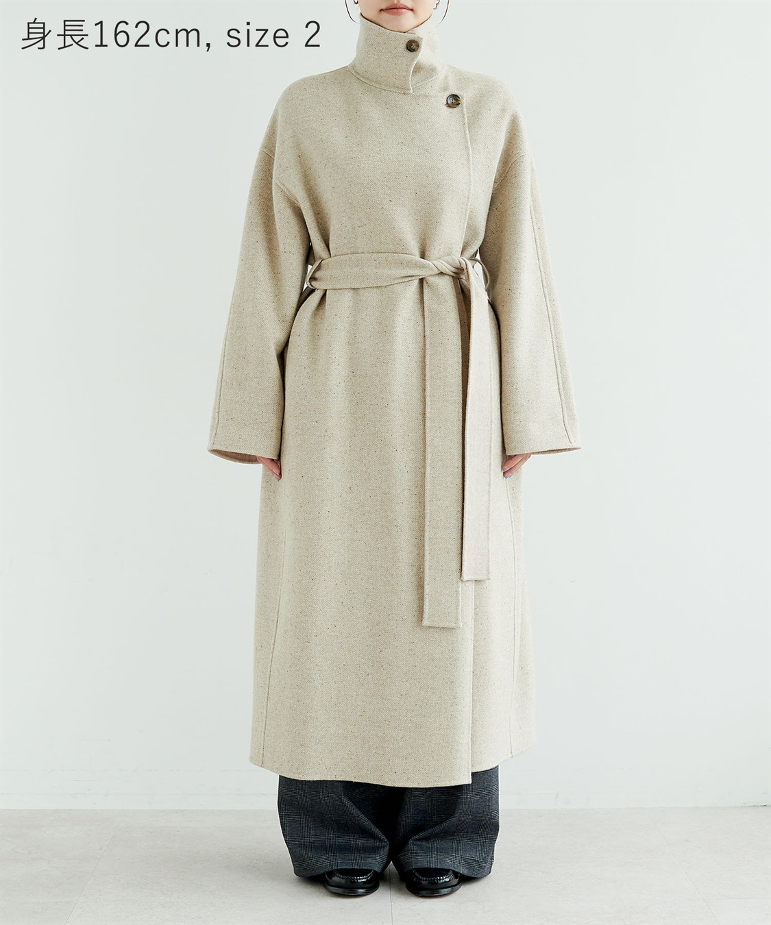 N.O.R.C ジーロンウールシルクネップリバーコート_sub_19