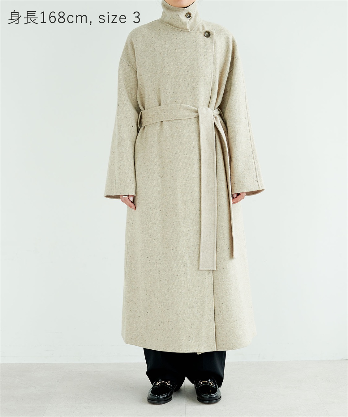 N.O.R.C ジーロンウールシルクネップリバーコート_sub_21