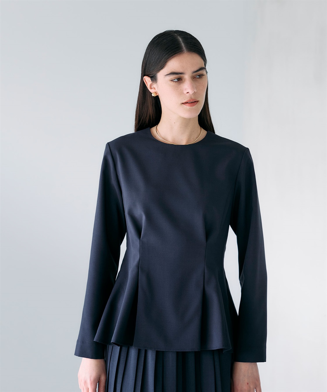 N.O.R.C ウォッシャブルペプラムブラウス【CLEAN MOTION】_sub_1