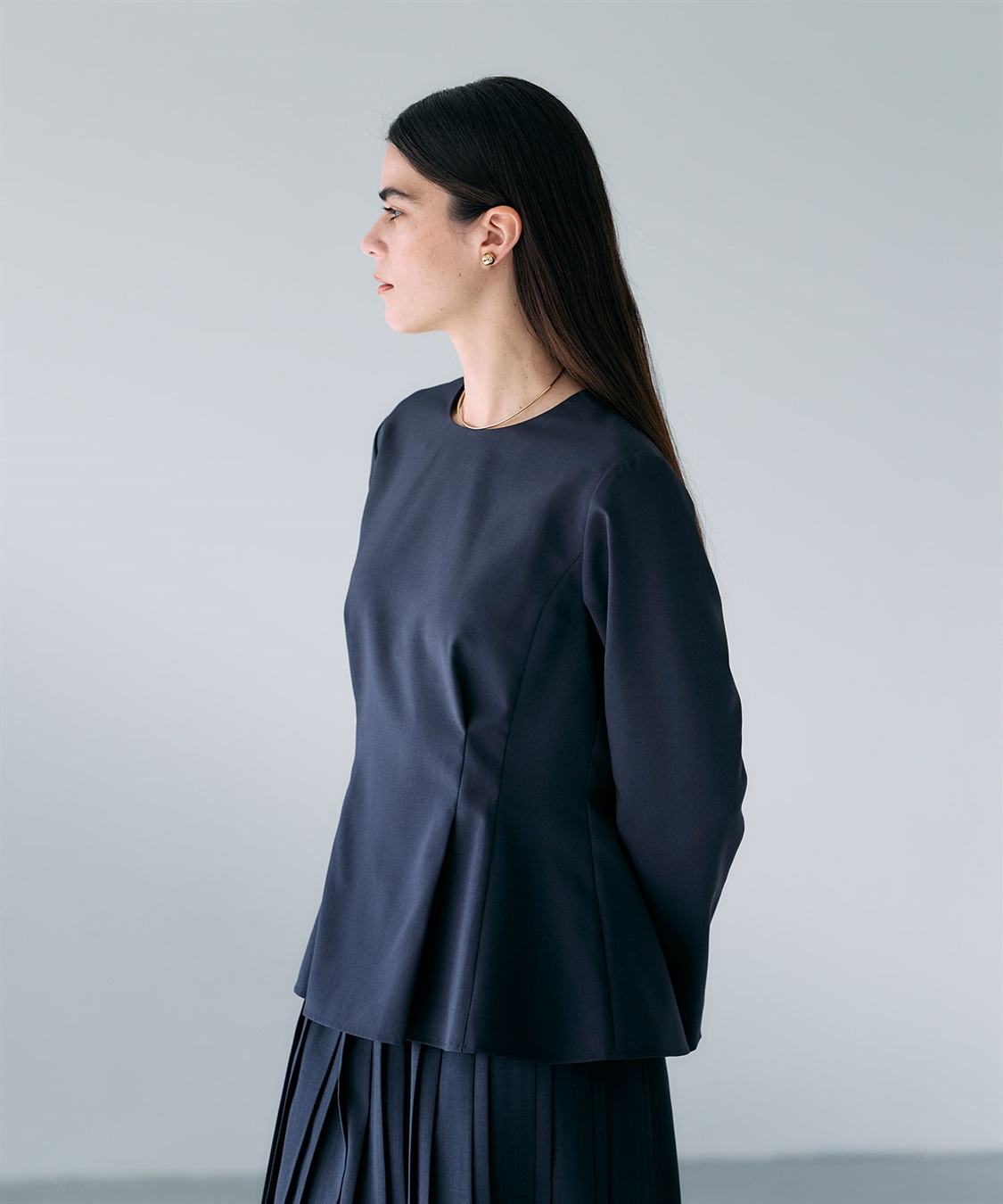 N.O.R.C ウォッシャブルペプラムブラウス【CLEAN MOTION】_sub_5