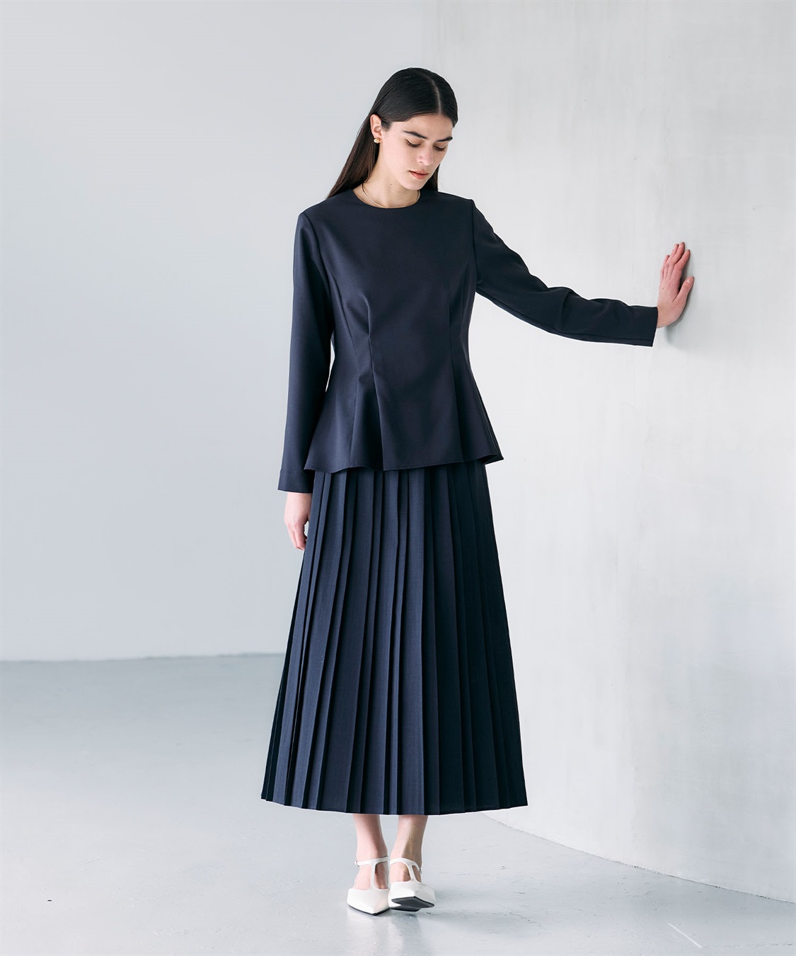 N.O.R.C ウォッシャブルペプラムブラウス【CLEAN MOTION】_sub_9