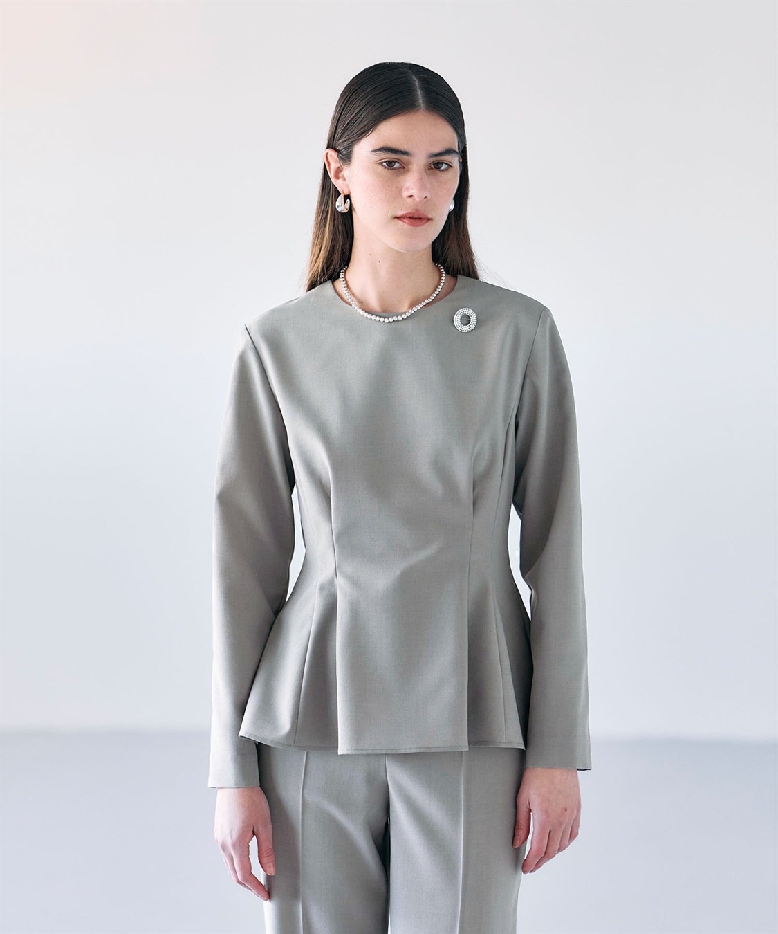 N.O.R.C ウォッシャブルペプラムブラウス【CLEAN MOTION】_sub_10