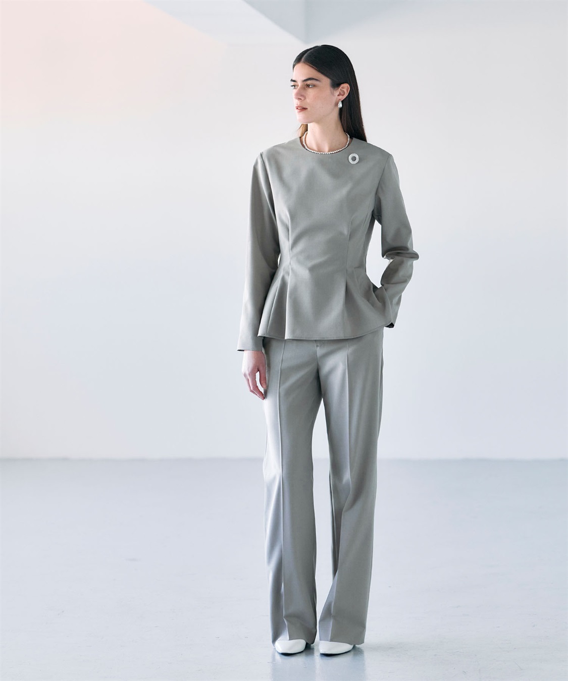 N.O.R.C ウォッシャブルペプラムブラウス【CLEAN MOTION】_sub_11