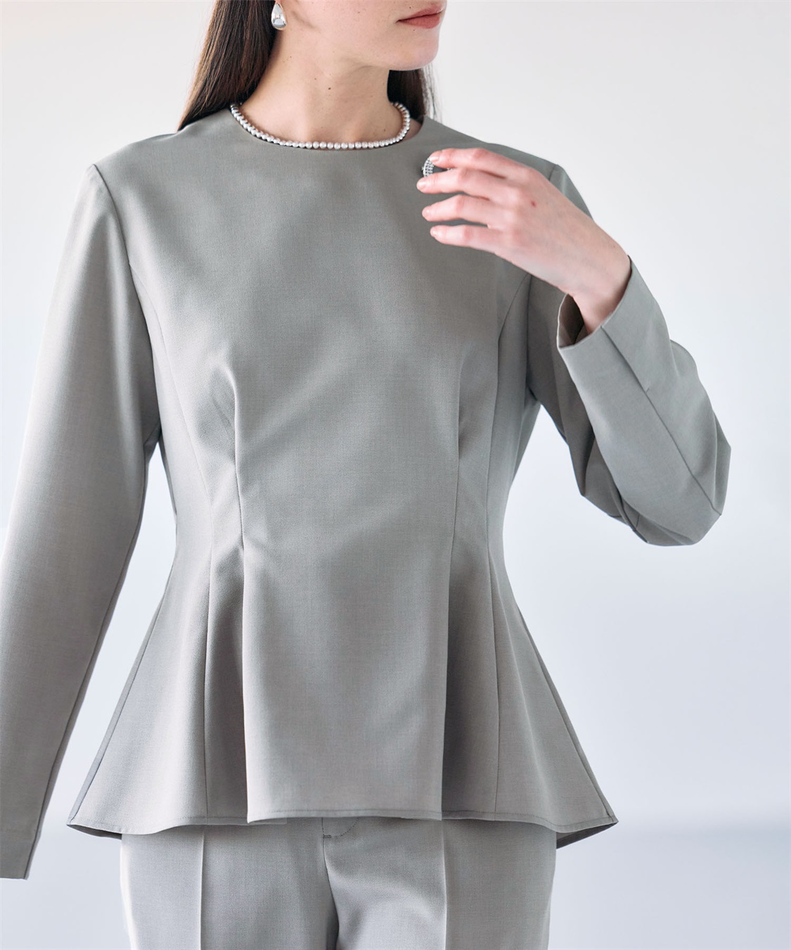 N.O.R.C ウォッシャブルペプラムブラウス【CLEAN MOTION】_sub_18