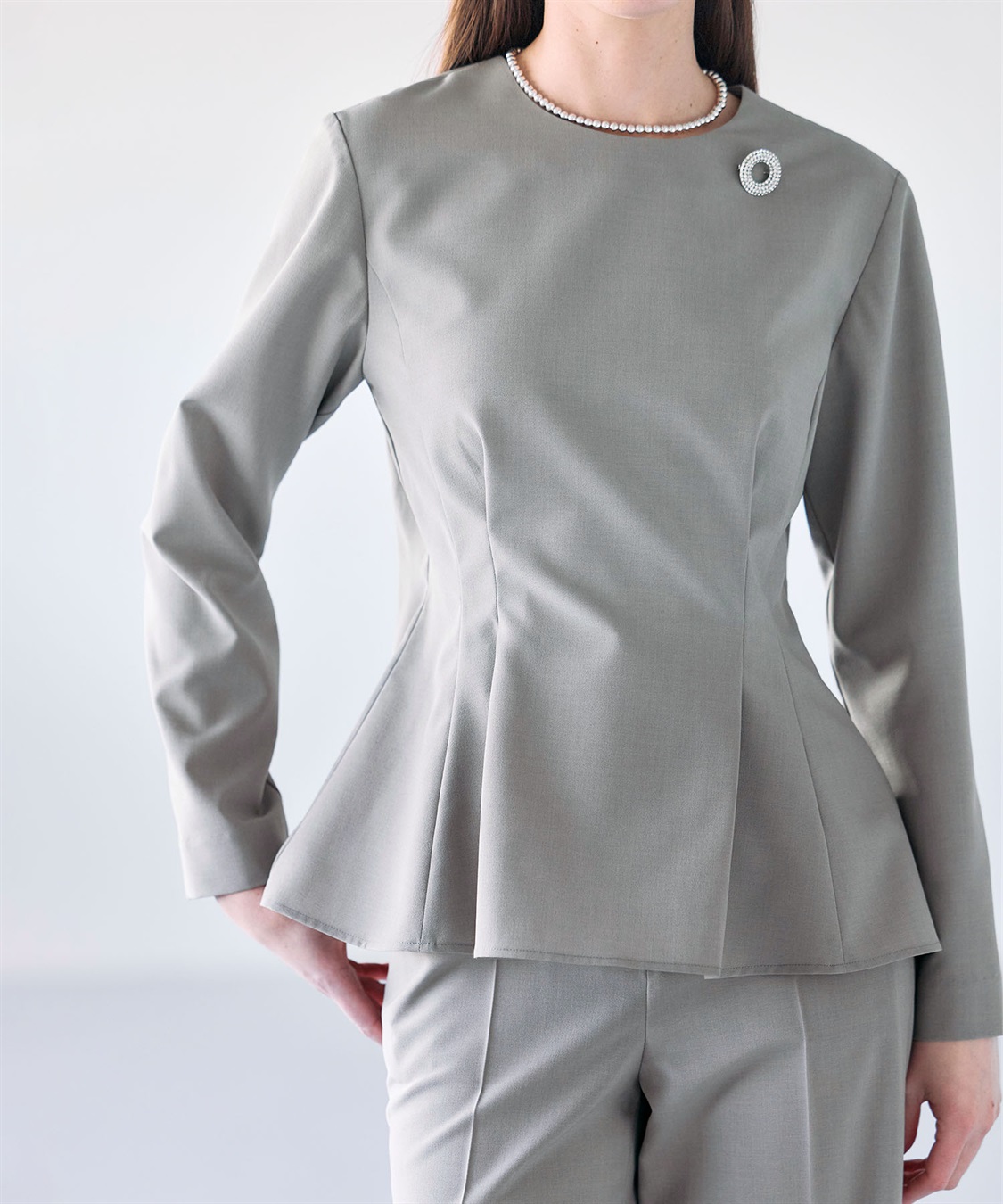 N.O.R.C ウォッシャブルペプラムブラウス【CLEAN MOTION】_sub_19