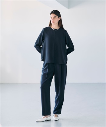 N.O.R.C バックサテンストレッチラウンドネックブラウス_subthumb_5