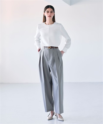 N.O.R.C バックサテンストレッチラウンドネックブラウス_subthumb_13