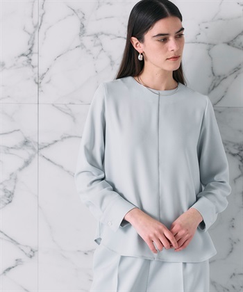 N.O.R.C バックサテンストレッチラウンドネックブラウス_subthumb_19