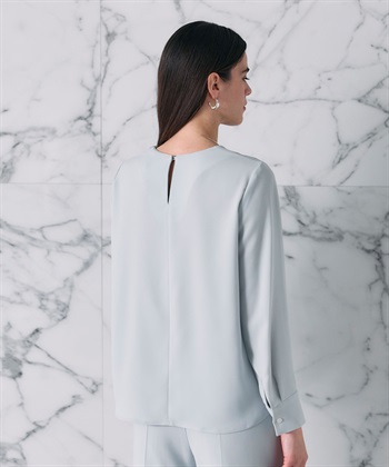 N.O.R.C バックサテンストレッチラウンドネックブラウス_subthumb_20