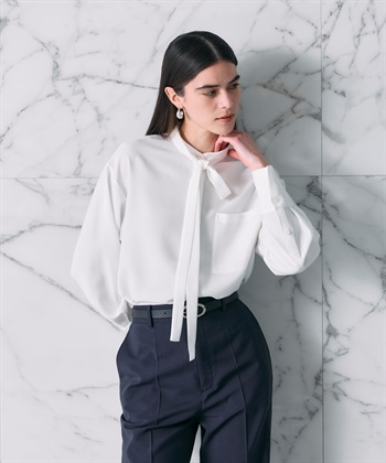 N.O.R.C バックサテンストレッチボウタイブラウス_subthumb_2