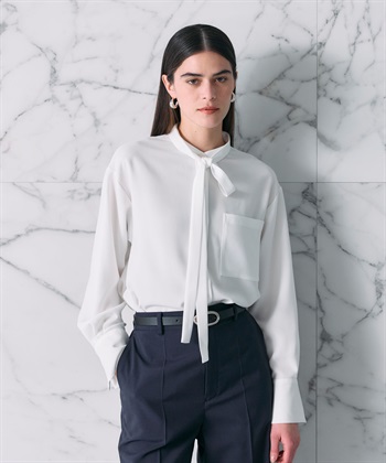 N.O.R.C バックサテンストレッチボウタイブラウス_subthumb_4