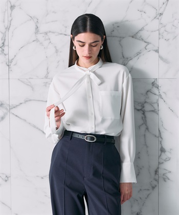 N.O.R.C バックサテンストレッチボウタイブラウス_subthumb_5