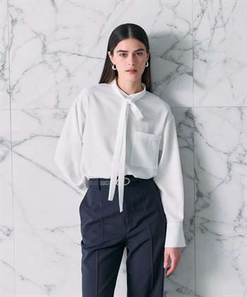 N.O.R.C バックサテンストレッチボウタイブラウス_subthumb_7