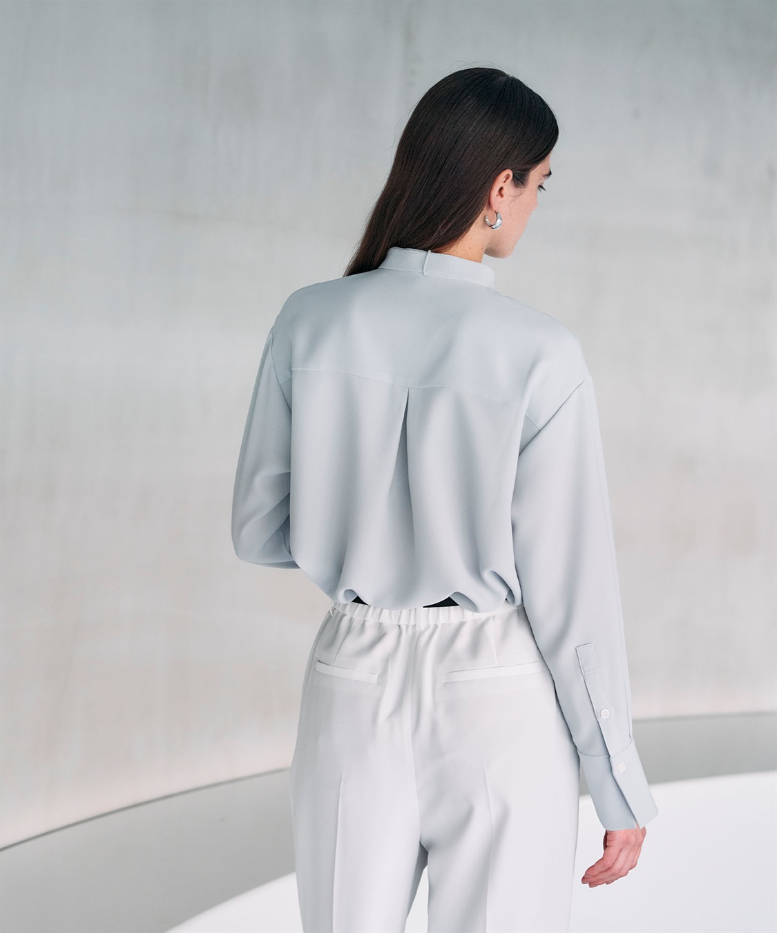 N.O.R.C バックサテンストレッチボウタイブラウス_sub_22