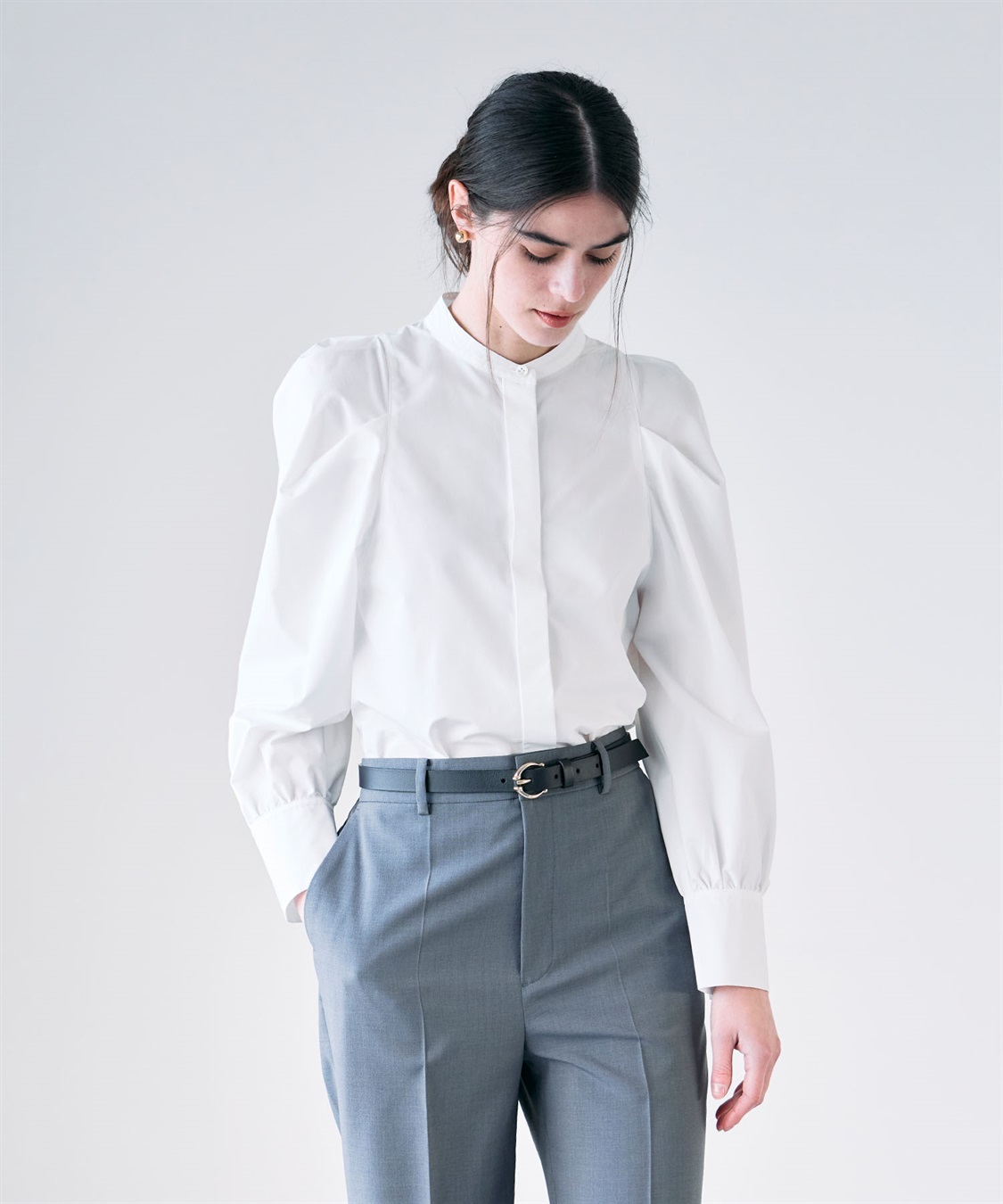 N.O.R.C コンフォータブルタックフォルムブラウス_sub_3