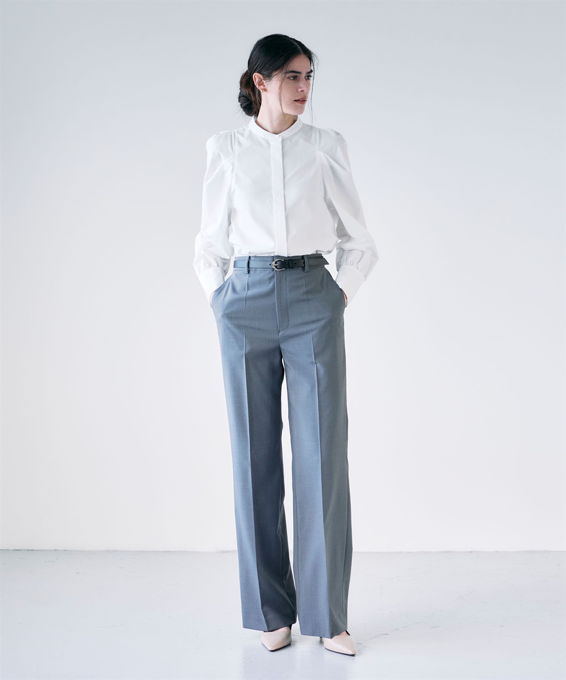 N.O.R.C コンフォータブルタックフォルムブラウス_sub_4