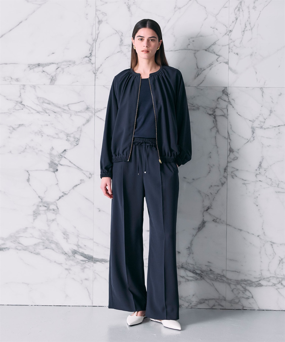 N.O.R.C バックサテンストレッチブルゾン_sub_7