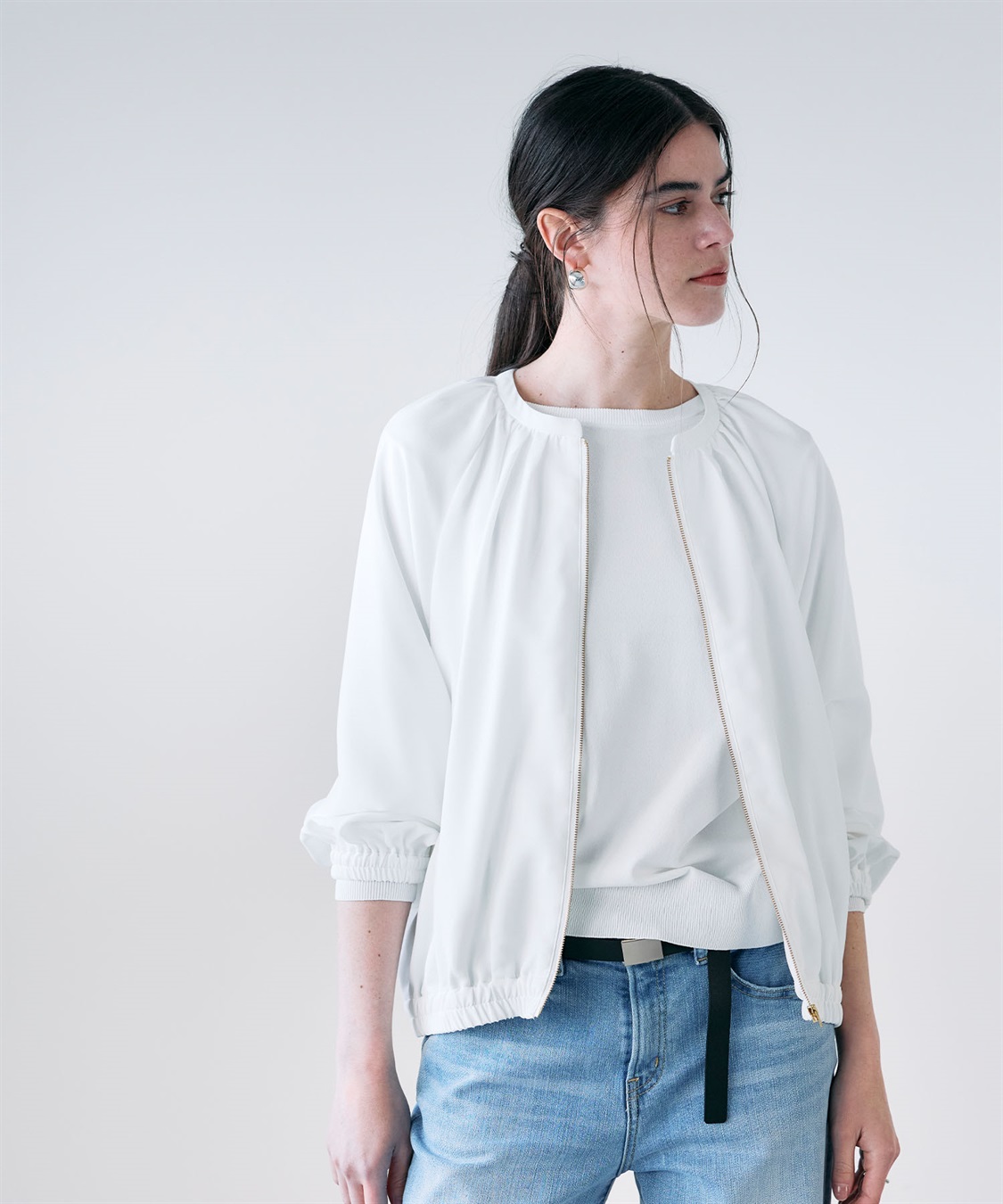 N.O.R.C バックサテンストレッチブルゾン_sub_12